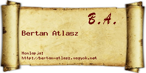 Bertan Atlasz névjegykártya